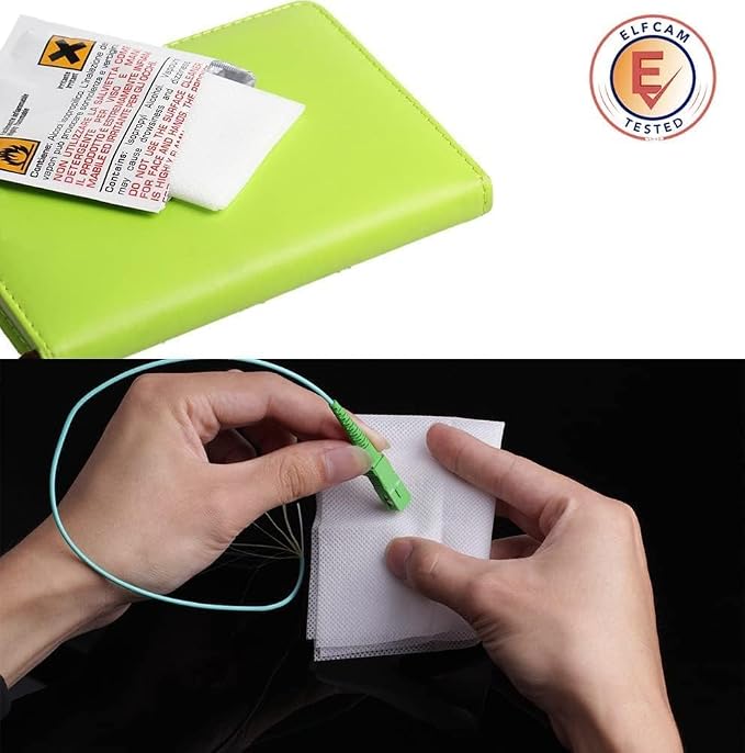 Elfcam® - Pack of 50 Fibre Optic Cleaning Papers, - Image 3