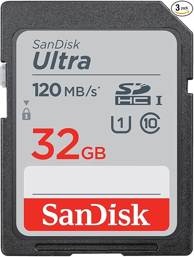 SANDISK 32GB 3-Pack Ultra SDHC UHS-I Memory Card by Sandisk