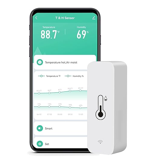WiFi Humidity Temperature Monitor: Smart Hygrometer Thermometer by SENCKIT