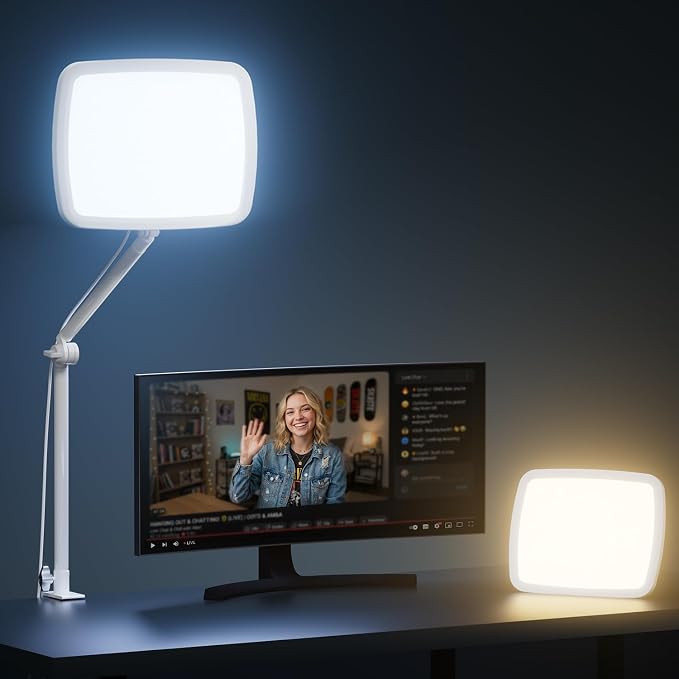 NiceVeedi 14" Soft Key Light, Dimmable Desk Ring Light by NiceVeediOfficial