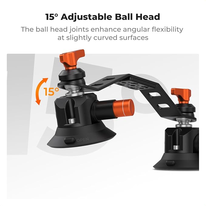 K&F CONCEPT 3" Dual Suction Cup Mount Sets - Image 5