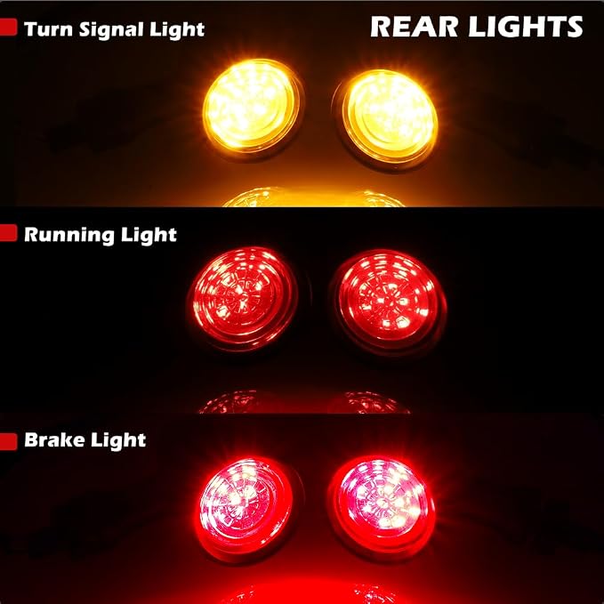 TSUNG Universal Motorcycle LED Turn Signals Lights Small Bullet Front Rear - Image 4