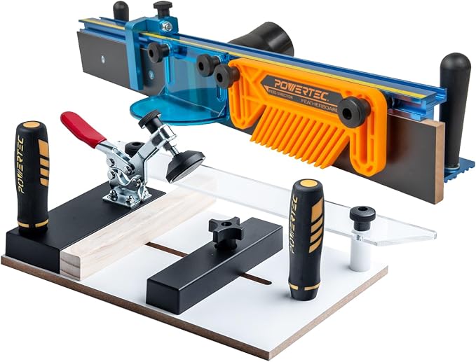 POWERTEC 72032 Deluxe Router Table Fence System 3-3/8" Tall 24" Long and Rail by POWERTEC