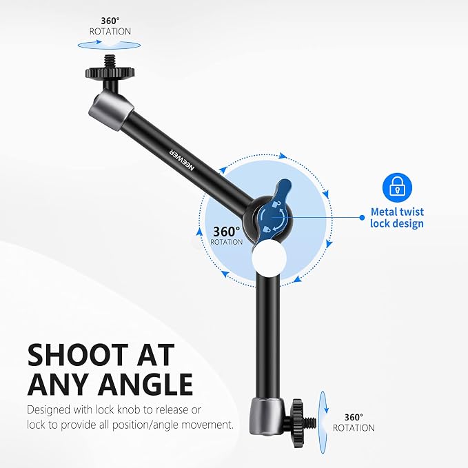 NEEWER 5.9"/15cm Adjustable Friction Magic Arm - Image 5