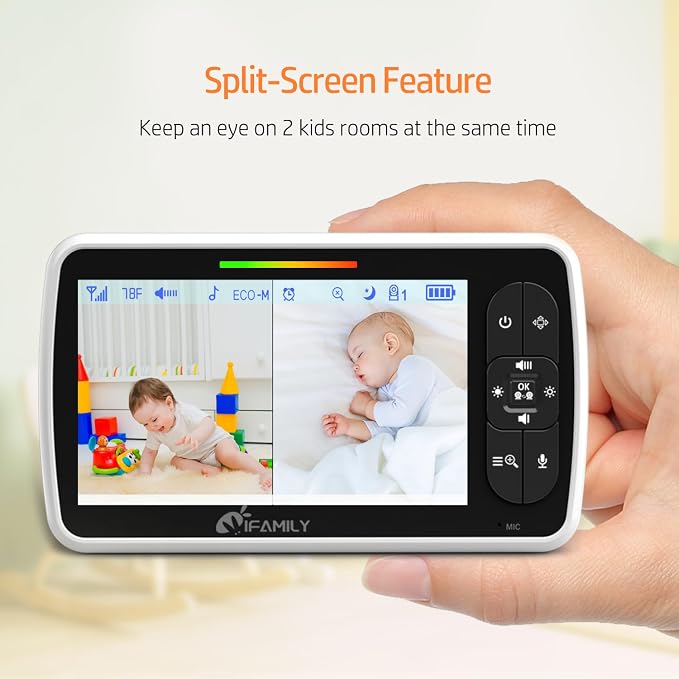 iFamily Split Screen Baby Monitor, Large Display Video Baby Monitor - Image 2