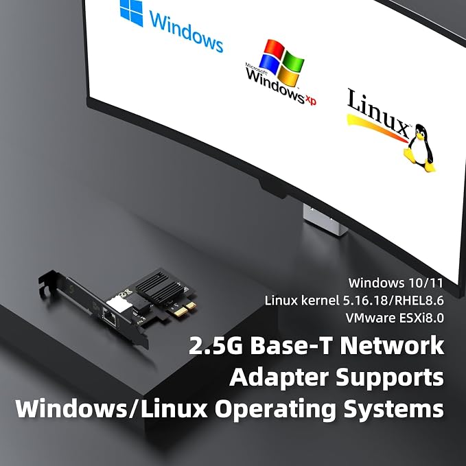 2.5Gb PCIe Network Card with Intel I226-V Chip, 2.5GBase-T Network Adapter NIC - Image 6