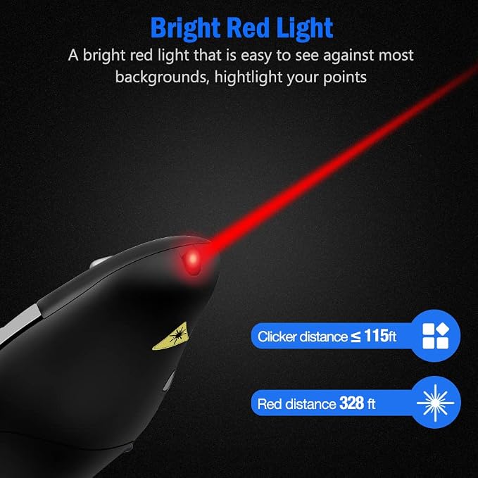 Presentation Remote Clicker, USB A & USB C Wireless Presenter - Image 5