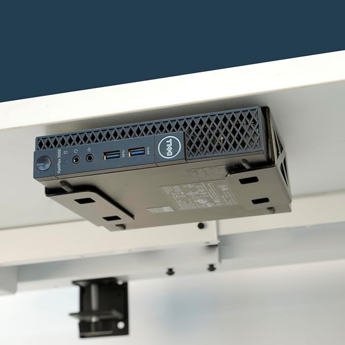 Under Desk Laptop/Mini PC Storage Mount, CPU Holder, Compatible - Image 3