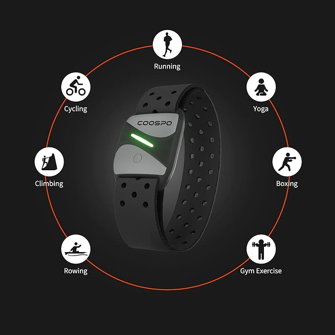 COOSPO Heart Rate Monitor Armband HW807, Tracking Heartbeat HRV - Image 3