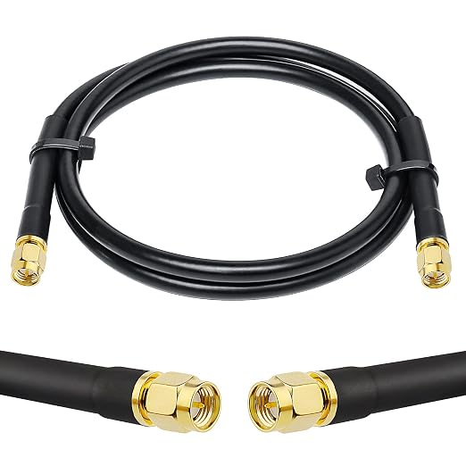 MOOKEERF KMR240 SMA Male to SMA Male Coaxial Cable 50 ohm Coax Ultra Low Loss by MOOKEERF