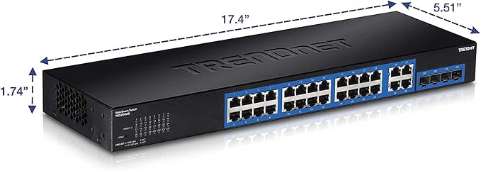 TRENDnet 28-Port Gigabit Web Smart Switch, 24 x Gigabit Ports, 4 x Shared - Image 9