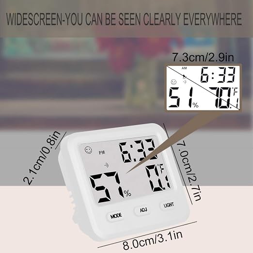 Digital Hygrometer Indoor Thermometer, Temperature Humidity Gauge - Image 7