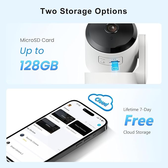 AMOROM Indoor Camera for Home Security 360°, 1080p Pet Cameras - Image 9