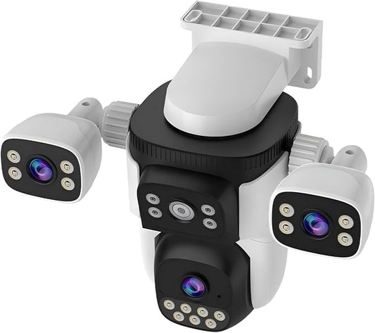 EVERSECU Triple Lens WiFi PTZ Security Camera, Three Cameras in One, Side by EVERSECU
