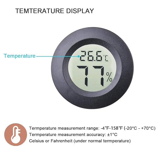 2pcs Mini Hygrometer Thermometer Indoor Outdoor Round Humidity Meter - Image 5