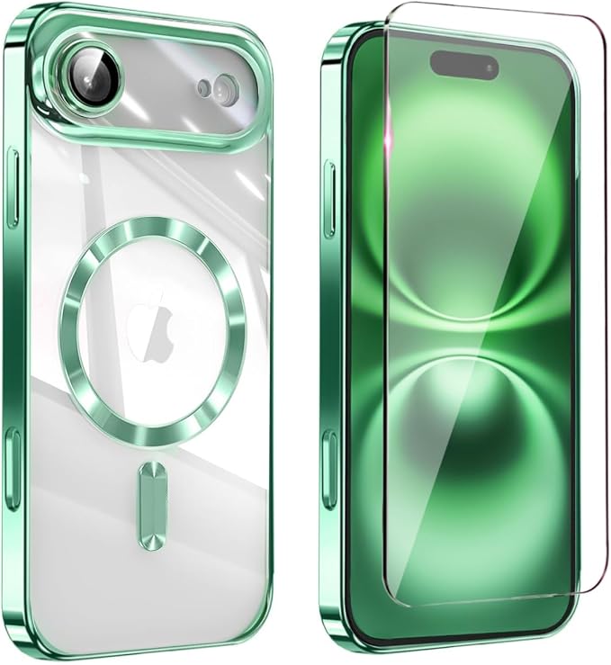 Magnetic Glossy Case for iPhone 17 Air, iPhone 17Air Phone Case Slim Clear by Unknown
