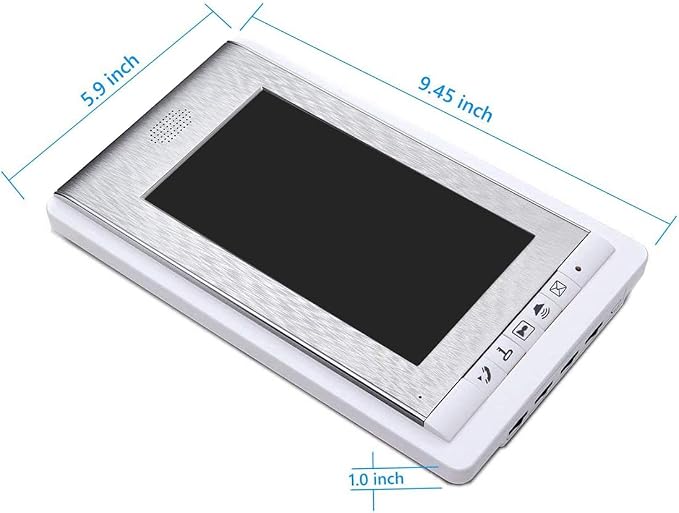 6 Units Apartment Video Intercom System, 7 inch Monitor Wired Video Door Phone - Image 2
