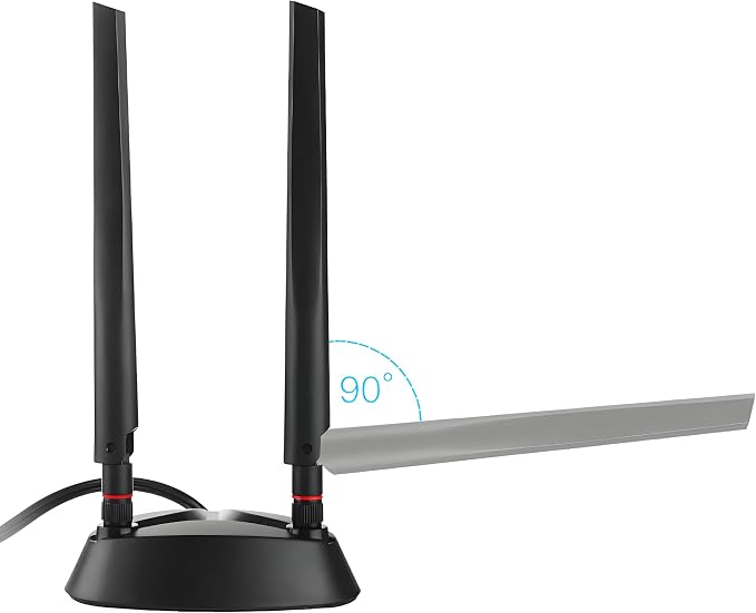 Long Range WiFi 6 6E Tri-Band Antenna 6GHz 5.8GHz 2.4GHz Magnetic Base - Image 3
