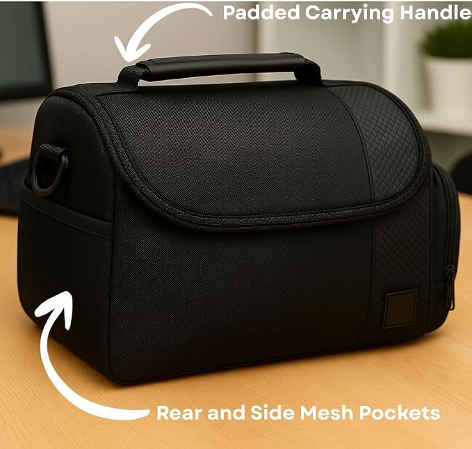 Large Padded Camera Bag with Shoulder Strap – DSLR & Mirrorless Camera Carrying - Image 3