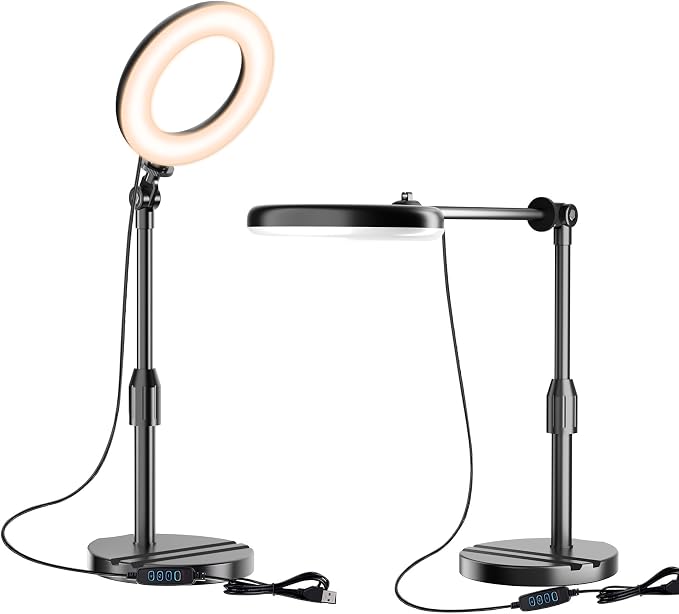 Portable Travel Ring Light for Laptop Zoom Video Conference, Small Halo Lighting by Mionondi