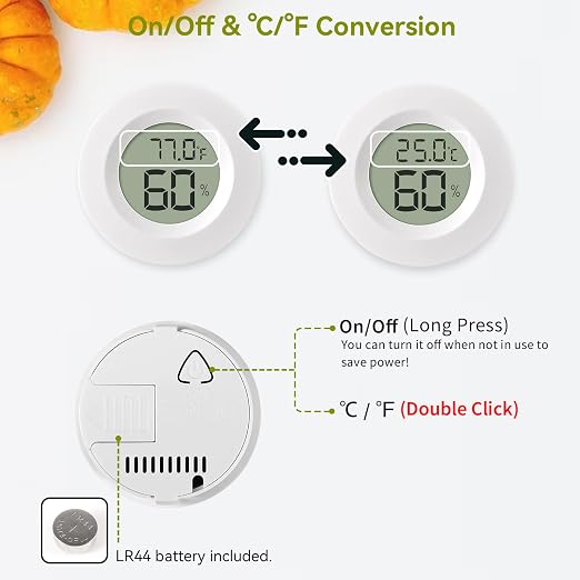 Atogou 3-Pack Mini Hygrometer & Thermometer, Indoor Outdoor Digital Humidity - Image 4