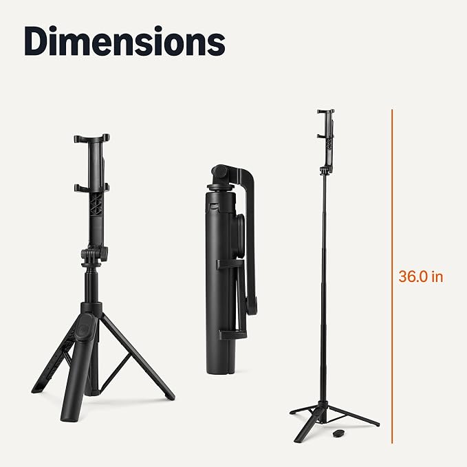 Amazon Basics 36" Portable Selfie Stick Mini Tripod - Image 5