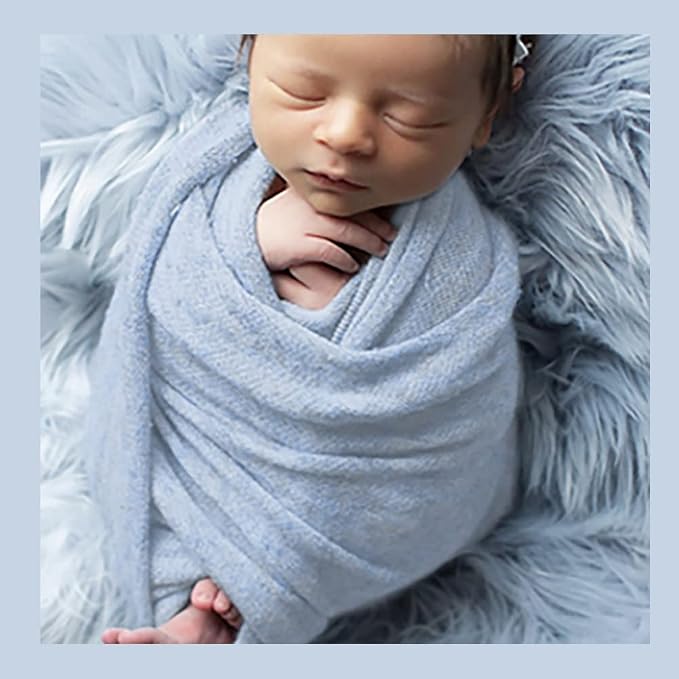 Newborn Posing Wrap Newborn Photography Props Soft Stretch Knit Blanket - Image 5