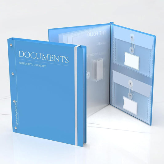 Family Life Binder & Document Organizer | Expanding Accordion File Folder with 12 Pockets for Passports, Certificates, SS Cards | Acid-Free, Rip-Proof Holds A4/ Letter Papers for Home Office School