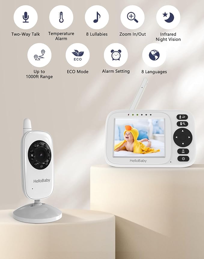 HelloBaby Monitor No WiFi Video Baby Monitor - Image 2