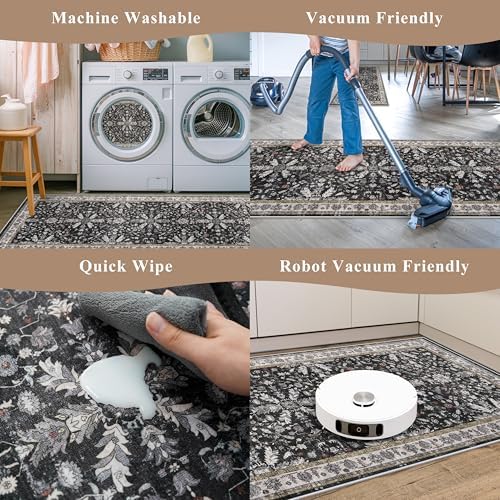 2x6 Washable Kitchen Runner Rug – Non-Slip Boho Vintage Carpet Runner - Image 7