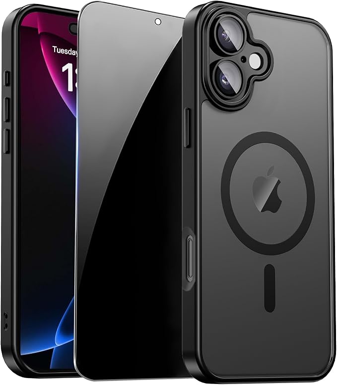 for iPhone 17 Case with Privacy Screen Protector and Camera Protection by ZOZDOKG