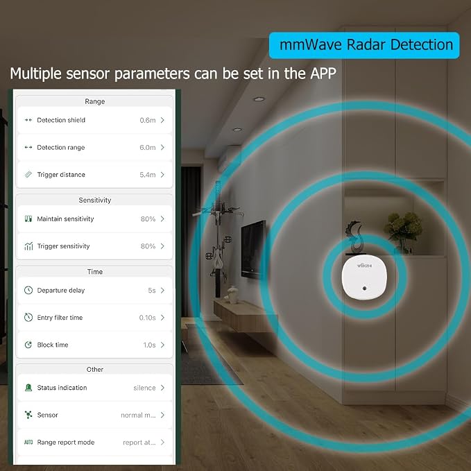 Presence Sensor, WenzhiIoT Smart Motion Sensor Zigbee 5.8 GHz Radar MmWave - Image 3