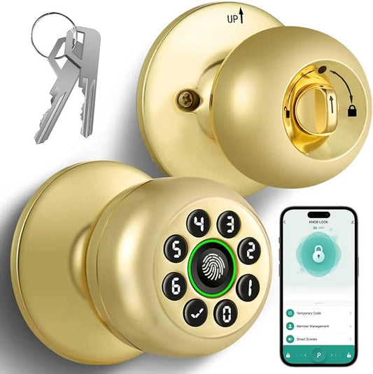Fingerprint Door Lock, Smart Fingerprint Door Knob by KLLOQUE