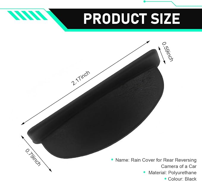 Car Backup Camera Rain Shield, Silicone Rear View Camera Anti-Rain Cover - Image 2
