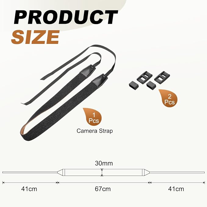 PATIKIL Camera Strap, Nylon Adjustable Universal Neck Shoulder Strap - Image 2
