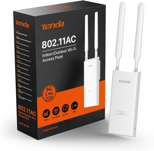 Tenda AC1200 Outdoor WiFi Access Point | Dual-Band Gigabit Wireless AP by Tenda
