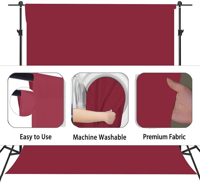 Wine Red Photography Backdrop for Photoshoot, Photo Backdrop Curtain, Perfect - Image 6