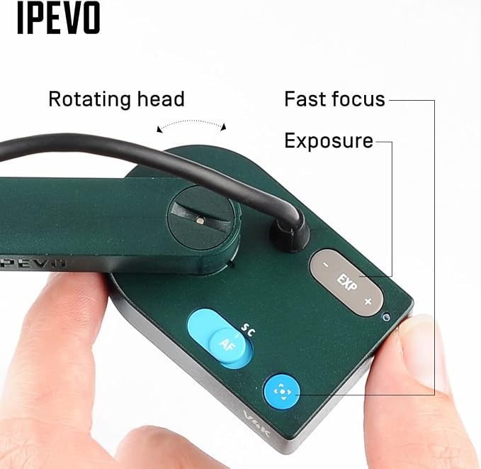 IPEVO V4K Ultra High Definition 8MP USB Document Camera — Mac OS, Chromebook - Image 6