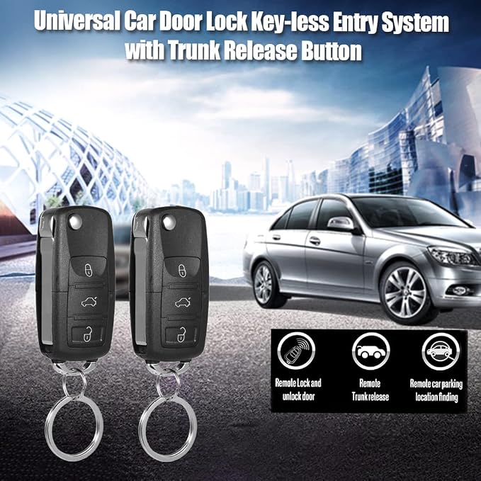 Shkalacar Universal Keyless Entry System, Keyless Entry Door Lock Trunk Release - Image 8