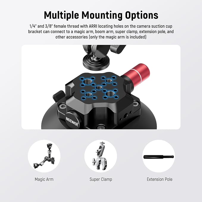 NEEWER 4.5" Suction Cup Camera Mount - Image 6