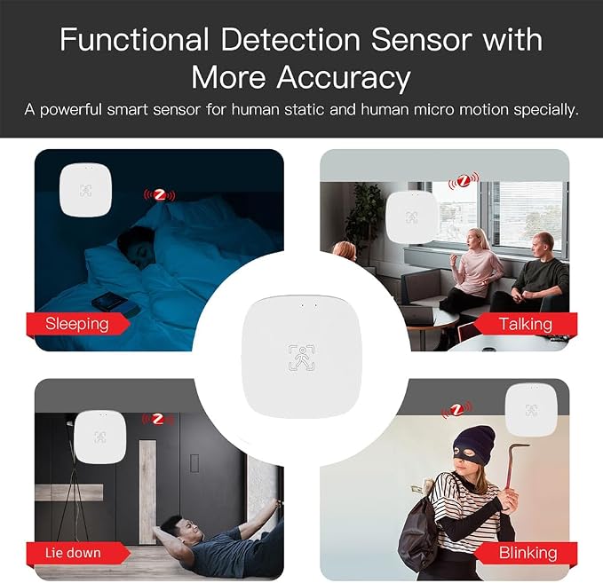 Presence Sensor, WenzhiIoT Smart Motion Sensor Zigbee 5.8 GHz Radar MmWave - Image 7