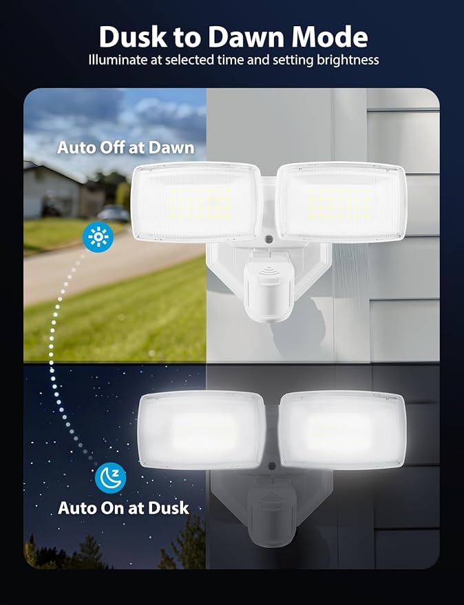 Onforu 32W 3200LM Smart Outdoor Security Light, WiFi Motion Sensor Flood Light - Image 5