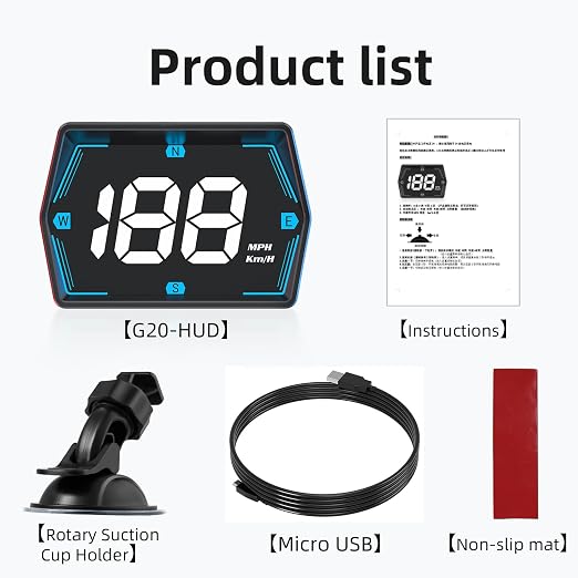 Universal Car HUD GPS Speedometer G20 Car Heads-up Display Plug and Play - Image 7