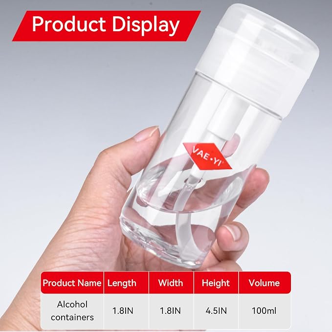 Alcohol Labeled Push Down Liquid Pumping Dispenser - Image 2
