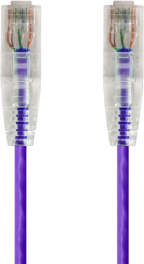 Monoprice Cat6 6in Purple Component Level Patch Cable UTP 28AWG 550MHz Pure by Monoprice