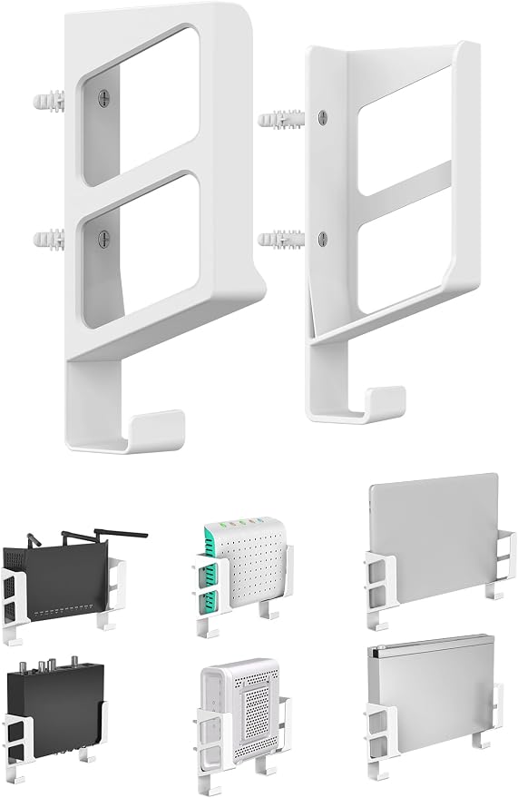 Universal Wall Mount Shelf for Modem/Mac mini/Router Apple TV/ROKU, Fits Cable by NOTMBESTM