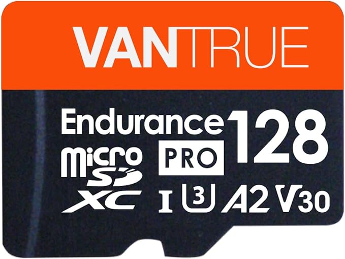 Vantrue 128GB U3 microSDXC UHS-I 4K UHD Video Monitoring Memory Card by VANTRUE