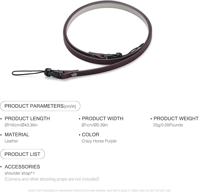 Vintage Minimalist Leather Camera Neck Shoulder Strap - Image 6
