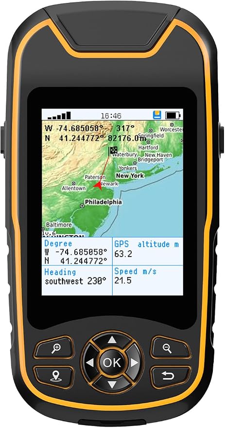 Handheld GPS for Hiking, Rugged and Waterproof Handheld GPS Navigator, 3.2" by NiesahYan