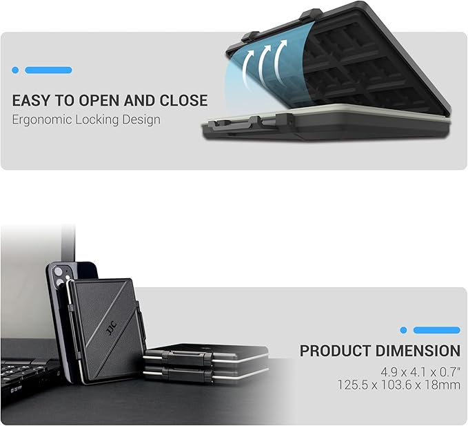 JJC 45 Slots Compact Memory Card Case Holder - Image 3